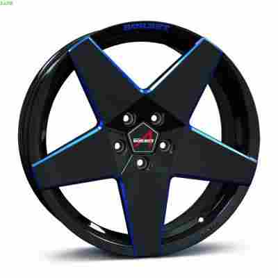 Borbet A farba: black blue glossy 8.5x19 5x112 ET45