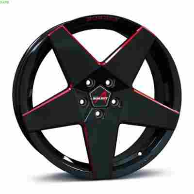 Borbet A farba: black red glossy 8.5x19 5x112 ET45
