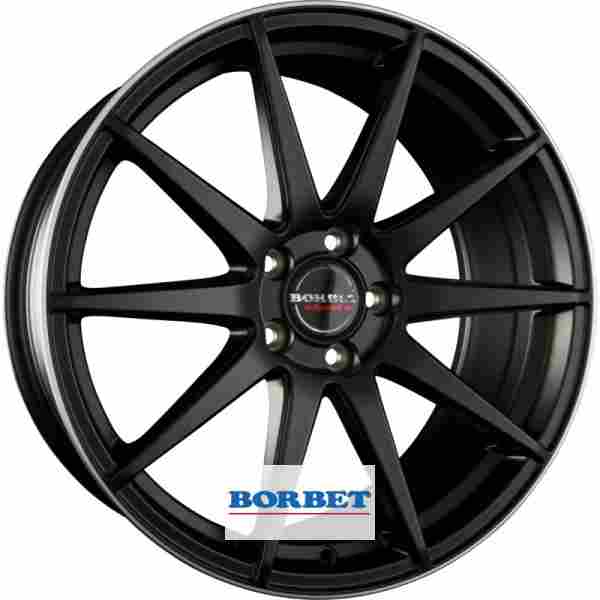 Borbet GTX farba: black rim polished matt 9.5x19 5x112 ET21